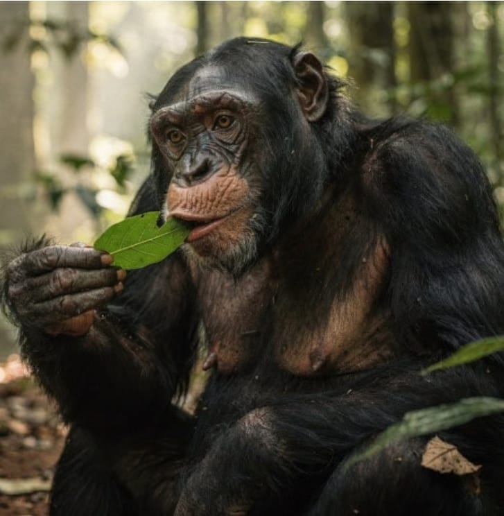 Os chimpanzés que agem como médicos e buscam plantas na natureza para tratar feridas e doenças