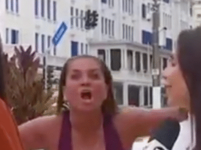 Mulher surge em transmissão ao vivo e grita ‘Globo lixo’
