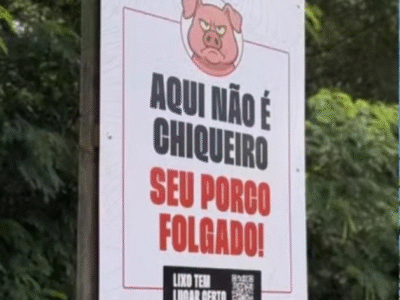 Prefeitura chama de “corno” quem joga lixo na rua e viraliza