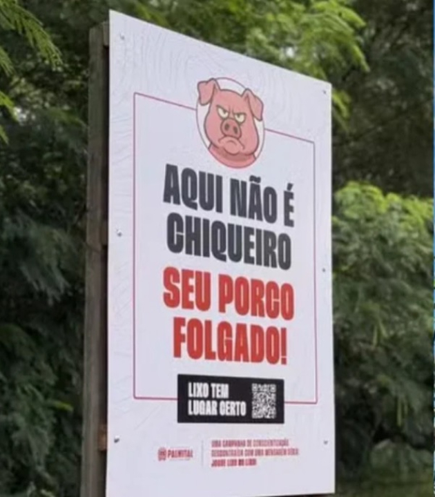 Prefeitura chama de “corno” quem joga lixo na rua e viraliza