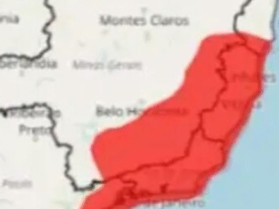Alerta vermelho coloca sob ‘grande perigo’ 600 cidades do RJ, SP, MG e ES; SAIBA QUAIS