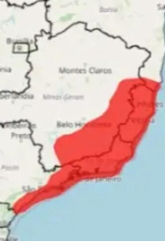 Alerta vermelho coloca sob ‘grande perigo’ 600 cidades do RJ, SP, MG e ES; SAIBA QUAIS