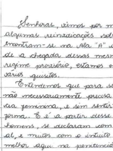 Presas denunciam abusos de homens que se declaram trans em celas para mulheres