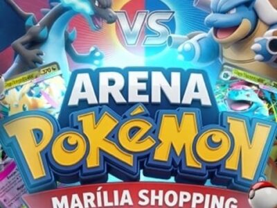 Arena Pokémon promove torneio e encontro de troca de cards no Marília Shopping. Evento gratuito tem competição oficial e até premiação especial. Saiba como participar
