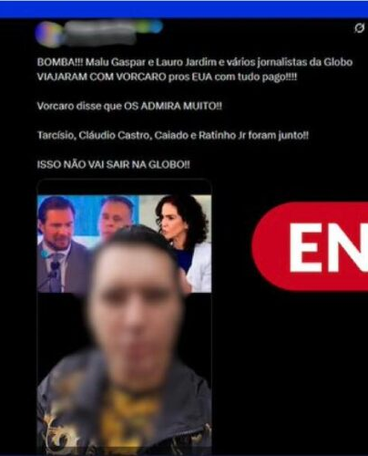 FAKE: Malu Gaspar não foi citada por Vorcaro em evento nos EUA em 2024