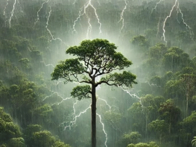 Árvores liberam minirraios invisíveis durante tempestades