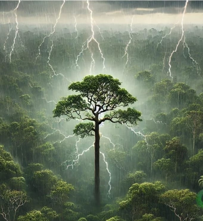 Árvores liberam minirraios invisíveis durante tempestades