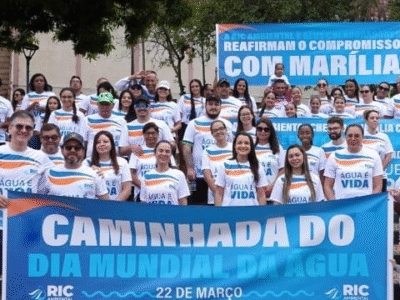 Semana da Água mobiliza Marília com caminhada na Esmeraldas e ações educativas neste domingo. Ações especiais serão realizadas pela RIC Ambiental em alusão ao Dia Mundial da Água. Veja como participar
