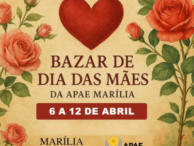 APAE de Marília promove bazar especial de Dia das Mães no Marília Shopping Ação solidária reúne peças artesanais e renda será revertida integralmente para a entidade. Prestigie