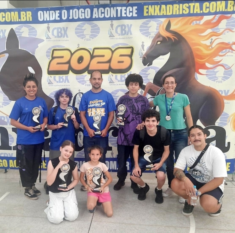No momento, você está visualizando Marília brilha em casa com cinco títulos na 5ª etapa da Liga do Enxadrista. Confira as conquistas e veja a lista com nomes dos vencedores