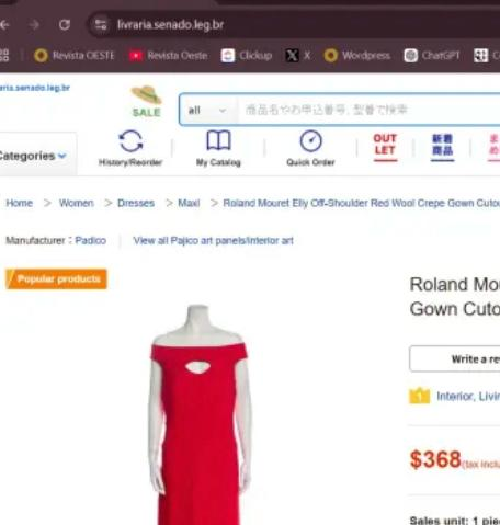 No momento, você está visualizando Site da Livraria do Senado vira loja de roupas da China; VEJA