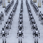 China avança plano para usar 10 mil robôs humanoides em fronteira