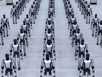 China avança plano para usar 10 mil robôs humanoides em fronteira