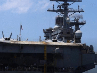 Porta-aviões nuclear dos EUA deve atracar no Rio em maio, diz FAB