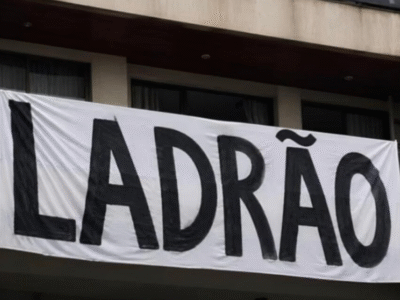 Após PF abordar morador para retirar faixa, Flávio reage e faz postagem no X; VEJA POSTAGEM