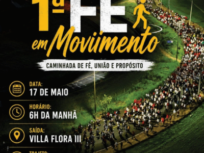 1ª Caminhada “Fé em Movimento” vai ser realizada em Marília. Evento gratuito une esporte, turismo religioso e espiritualidade em percurso de 17 km