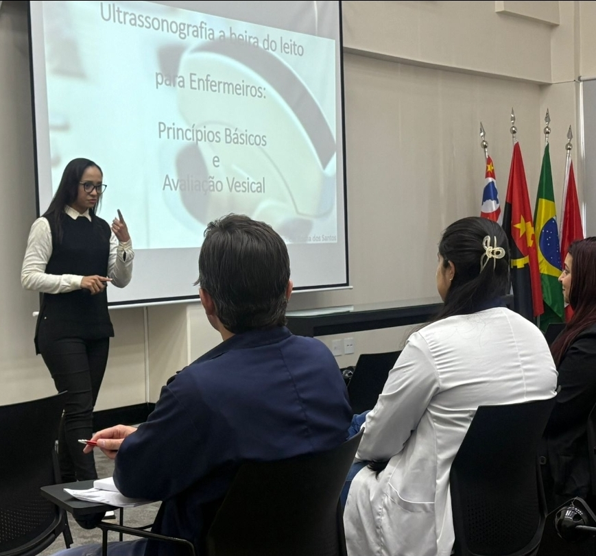 No momento, você está visualizando Dia da Enfermagem é celebrado com capacitação sobre ultrassonografia beira leito no Hospital Beneficente Unimar, reunindo enfermeiros, técnicos e auxiliares em um momento de aprendizado