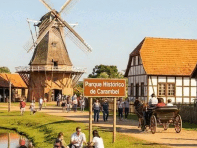 Pequena vila fundada em 1911 surpreende com paisagens floridas, arquitetura europeia e ótima gastronomia