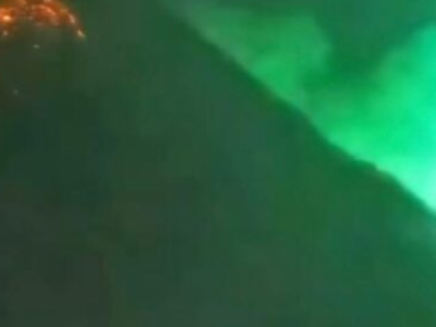 Veja essa coincidência rara da natureza quando meteoro cruza o céu durante erupção de vulcão nas Filipinas; VEJA VÍDEO
