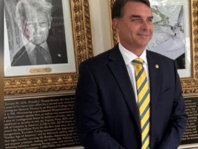 Após ser recebido com honrarias por Trump, Flávio Bolsonaro tem agenda no Departamento do Estado Americano; SAIBA MAIS
