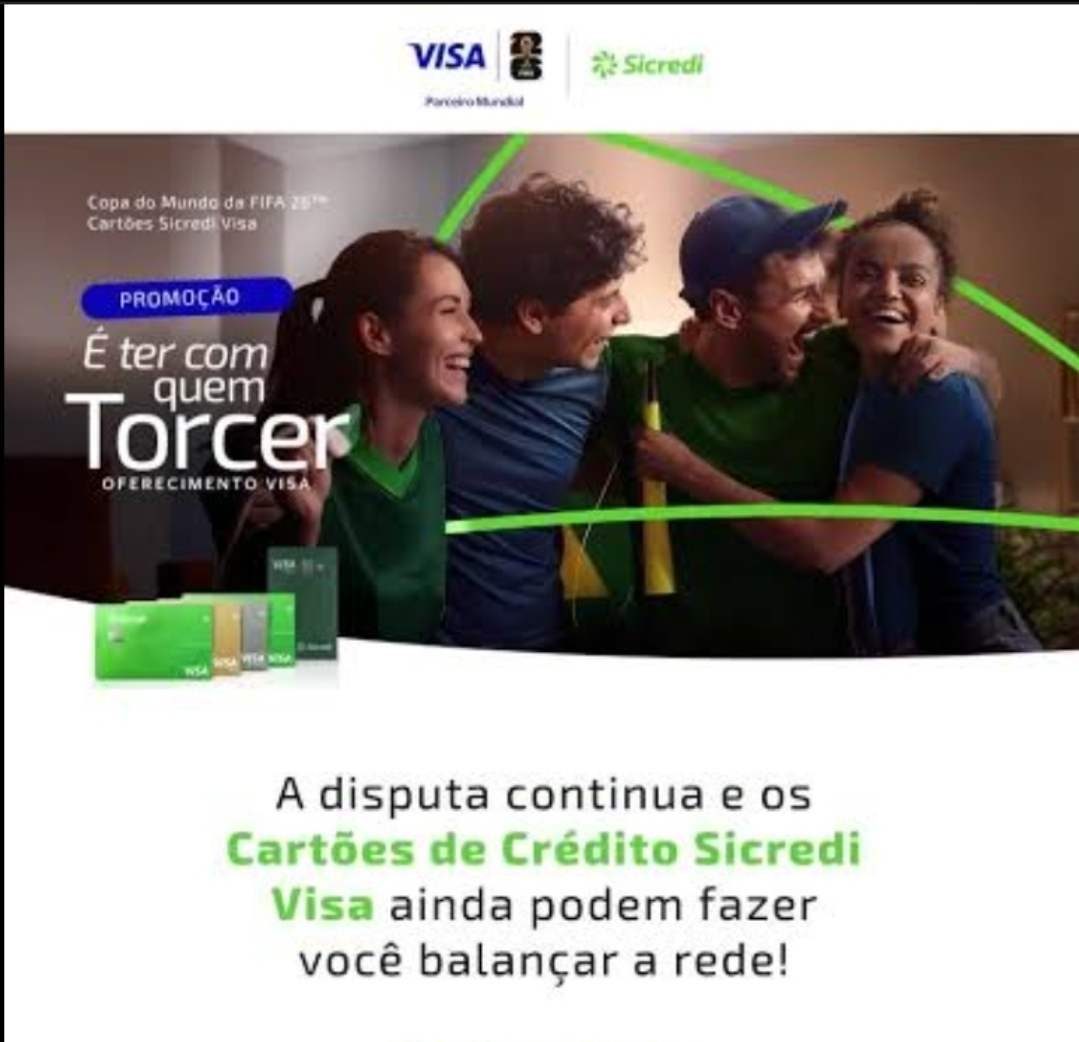 No momento, você está visualizando Sicredi e Visa realizam ação ação para a Copa do Mundo da FIFA. Promoção “É ter com quem torcer”, oferece prêmios e sorteios de R$ 10 mil para portadores dos cartões Sicredi Visa. Veja como concorrer