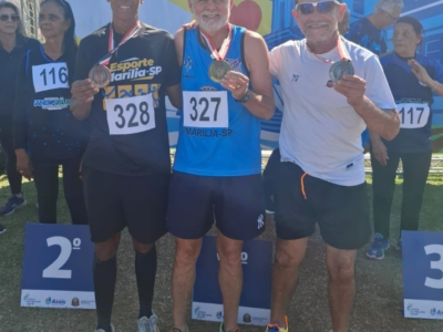 Marília conquista ouro geral no Atletismo Masculino e segue entre os líderes do 28º. Jogos da Melhor Idade 2026. Veja nomes dos destaques