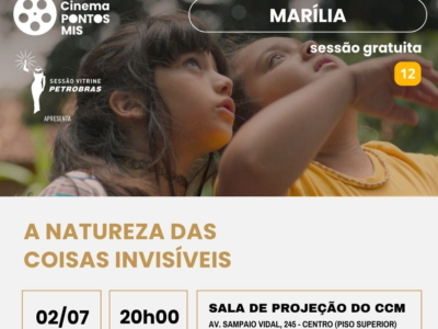 Cinema Pontos MIS exibe gratuitamente o filme “A Natureza das Coisas Invisíveis” nesta quinta-feira (2). Entrada gratuita