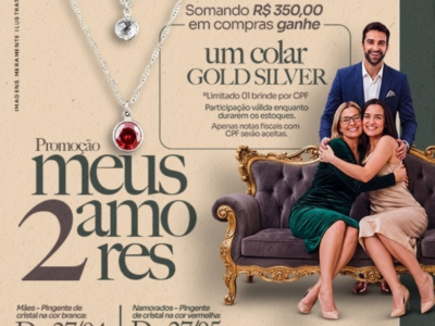 Dia dos Namorados movimenta o comércio e inspira campanha Meus Dois Amores no Marília Shopping. Campanha e presenteia clientes com colar exclusivo