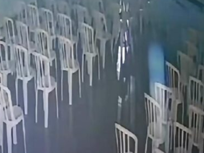 Alarme de igreja dispara, ‘fantasma’ é flagrado por câmera de segurança e vídeo intriga a web; VEJA VÍDEO