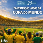 Marília Shopping terá super telão durante a Copa. Em parceria com a Life, transmissões serão gratuitas com ações interativas e sorteios especiais. Veja tudo