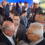 Direção da Santa Casa de Marília prestigia visita do vice-presidente da República Geraldo Alckmin, que destacou o relevante trabalho feito pelo hospital beneficente em âmbito regional
