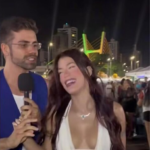 Repórter aborda mulher em evento em Natal/RN e questiona se muitos homens já tinham ‘chegado junto’ e final é inesperado; VEJA VÍDEO