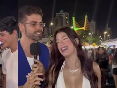 Repórter aborda mulher em evento em Natal/RN e questiona se muitos homens já tinham ‘chegado junto’ e final é inesperado; VEJA VÍDEO