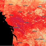 Imagem de satélite revela temperaturas acima de impressionantes 50°C durante onda de calor na França e na Espanha; VEJA IMAGENS