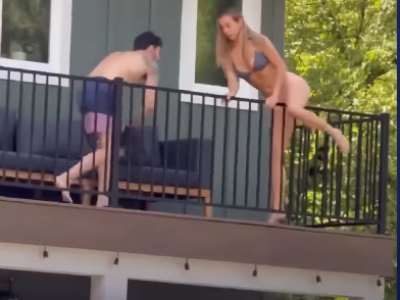CENA INESPERADA: Vizinho flagra homem com amante momentos antes da chegada da esposa; VEJA VÍDEO