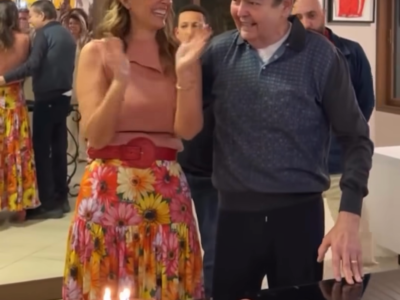 Faustão surge sorridente ao lado da esposa em aniversário; VEJA VÍDEO