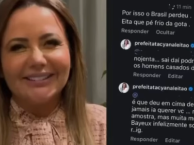 Vaza áudio de prefeita esculachando suplente: ‘tu é rodada, feia e baranga;’ ouça áudio