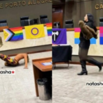 Vereadora travesti do PT faz desfile LGBT na Câmara de Porto Alegre