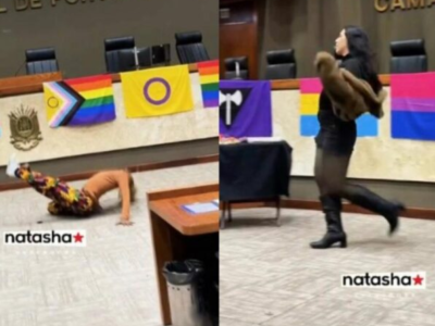 Vereadora travesti do PT faz desfile LGBT na Câmara de Porto Alegre