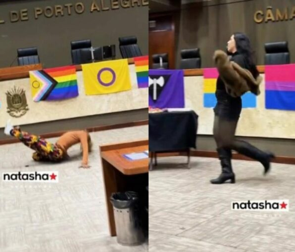 No momento, você está visualizando Vereadora travesti do PT faz desfile LGBT na Câmara de Porto Alegre