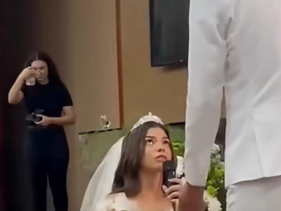 Noiva toma atitude inusitada no momento dos votos e vídeo repercute nas redes; VEJA VÍDEO