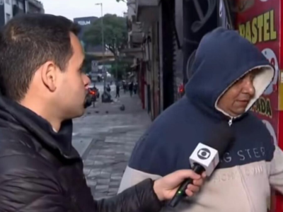 Repórter da Globo é surpreendido ao vivo por entrevistado em SP: ‘a culpa é do Lula;’ VEJA VÍDEO