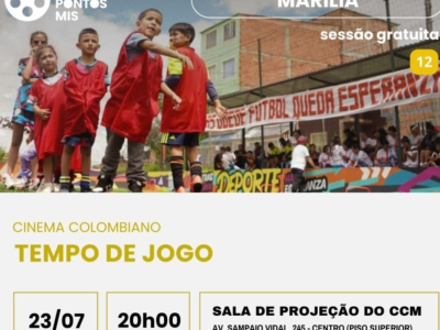 Sala de Projeção do Clube de Cinema de Marília exibe o documentário ‘Tempo de Jogo’ pelo Pontos MIS nesta quinta- feira (23). Um excelente longa colombiano
