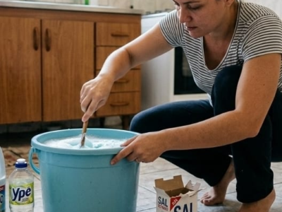 Nem precisa esfregar: truque com apenas 3 ingredientes promete deixar o piso brilhando sem esforço