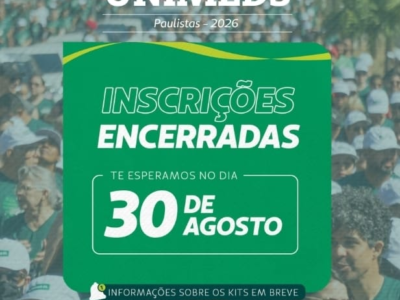 Caminhada Unimed 2026 bate recorde de inscrições e convida toda a comunidade para um dia de saúde e bem-estar. Evento acontece no dia 30 de agosto e é aberto a todos