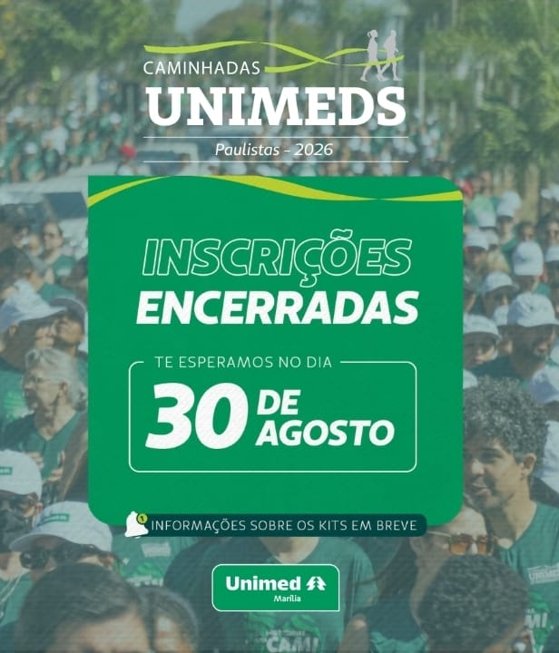 No momento, você está visualizando Caminhada Unimed 2026 bate recorde de inscrições e convida toda a comunidade para um dia de saúde e bem-estar. Evento acontece no dia 30 de agosto e é aberto a todos