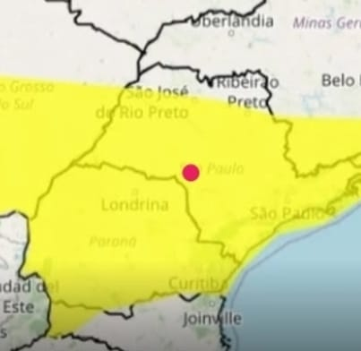 No momento, você está visualizando Marília, no ponto vermelho do mapa, corre risco de tempestade e ventos fortes hoje, quarta-feira, segundo o Instituto Nacional de Meteorologia. Veja o alerta e recomendações