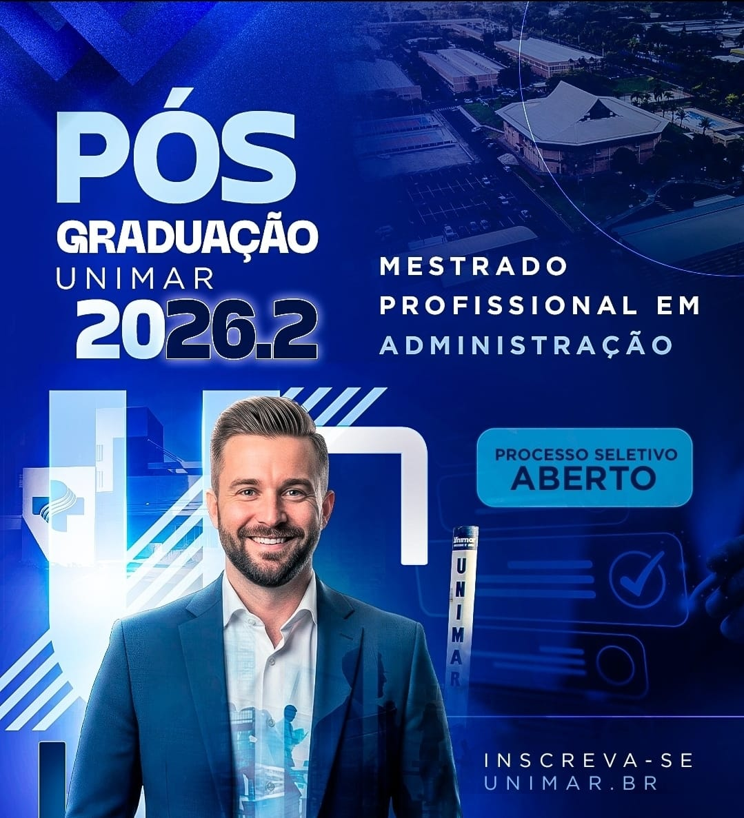 No momento, você está visualizando Inscrições para o Mestrado Profissional em Administração da Unimar encerram no dia 1º de setembro. Reta final do processo seletivo para ingresso no 2º semestre de 2026