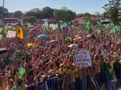 “Mar de gente” se manifesta contra Alcolumbre em Macapá, cidade do senador; VEJA IMAGENS DO MOMENTO