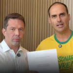 Eduardo Bolsonaro entra em ação, ajuda defesa de Zambelli e leva Moraes ao Tribunal de Haia; SAIBA DETALHES
